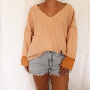 free people - oversized orange sweater